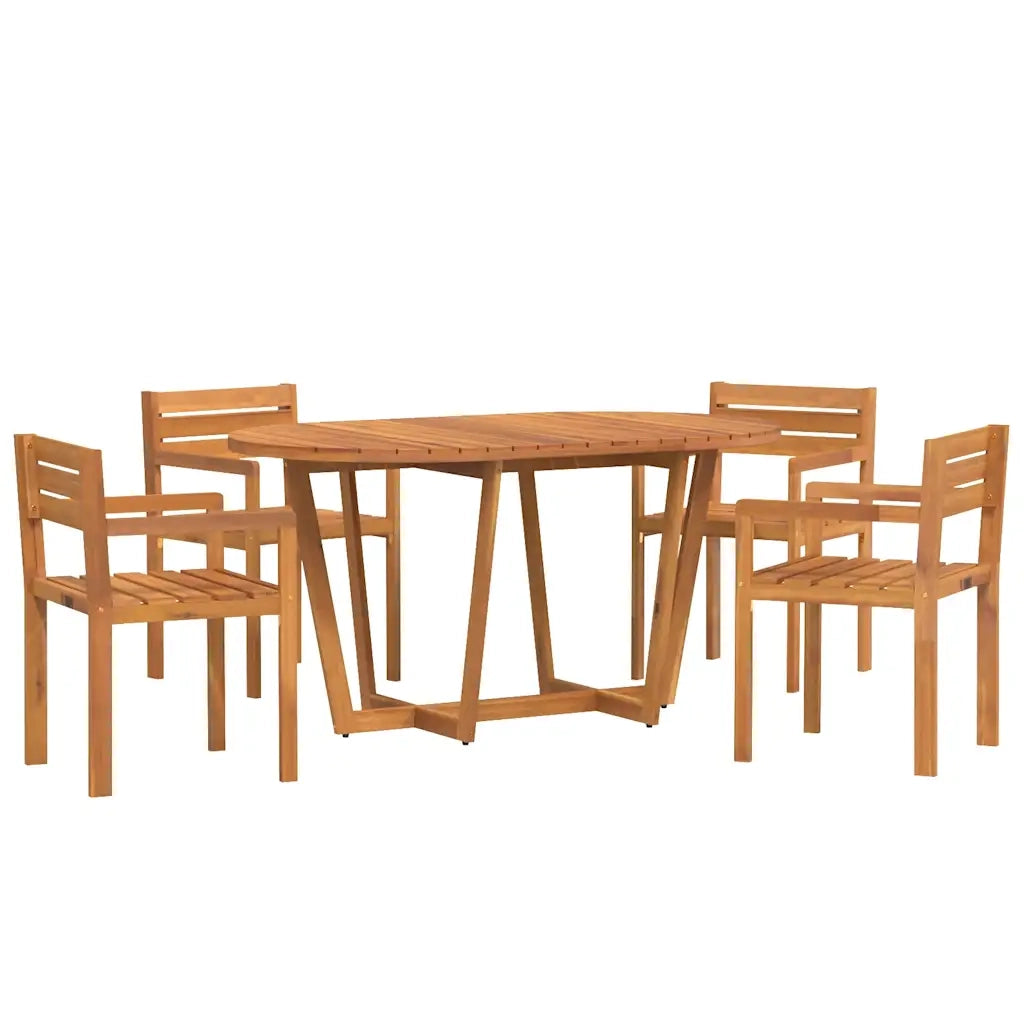 Set da pranzo da giardino da 5 pz in Legno Massello di Acacia 3334771
