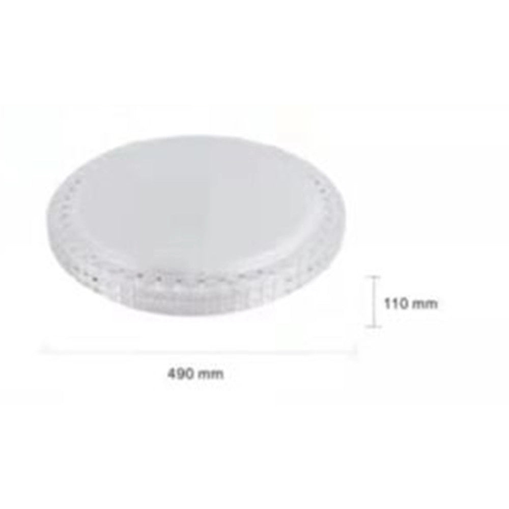 Trade Shop - Plafoniera Da Soffitto Interno 60w Bordo Cristalli Luce Fredda Fst-50a40339 49cm -