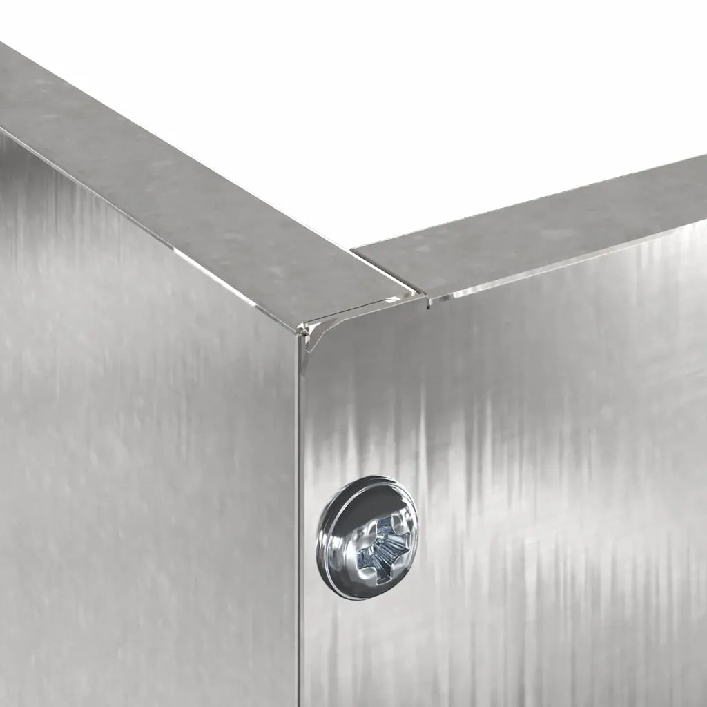 Bordura per Prato 60 x 60 x 13 cm Acciaio Inox Argento 874738