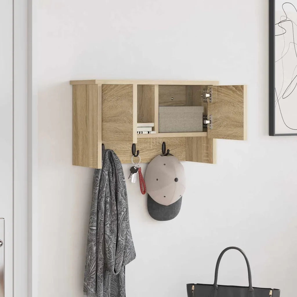 Appendiabiti a muro con porta Rovere Sonoma 50 x 20 x 30 cm CFW8071004