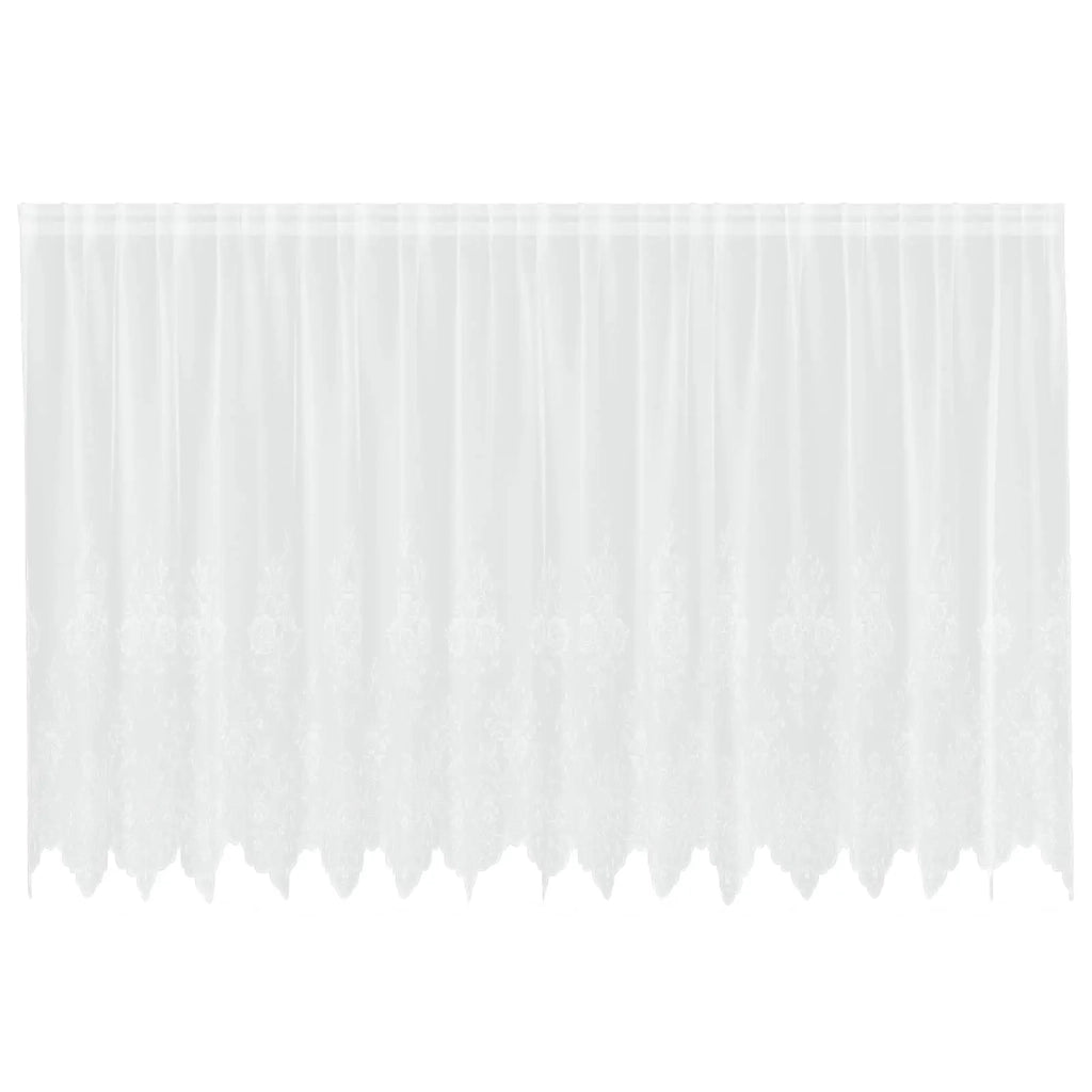 Tenda in Pizzo con tende Bianco 140 x 400 cm Poliestere 4107790