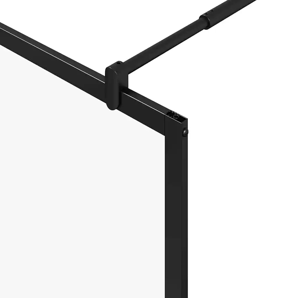 Parete Doccia Walk-in Nero 100 x 195 x 0,5 cm Vetro e Alluminio CFW9802515