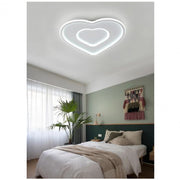 Trade Shop - Plafoniera Led Da Soffitto Forma Di Cuore 63 W In Alluminio 4000k 6500k Ip22 C19 - -bianco Freddo      -