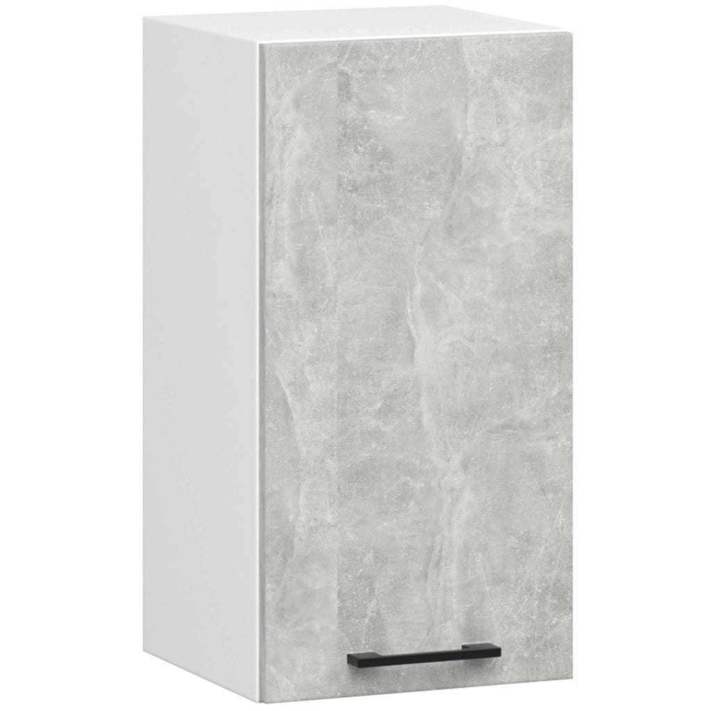 Mobile da cucina pensile sistema AKORD OLIWIA Bianco 40 cm 1 anta inserto frontale Cemento 40x30x58 cm
