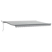Tenda Retrattile Automatica LED Antracite e Bianco 450x300 cm