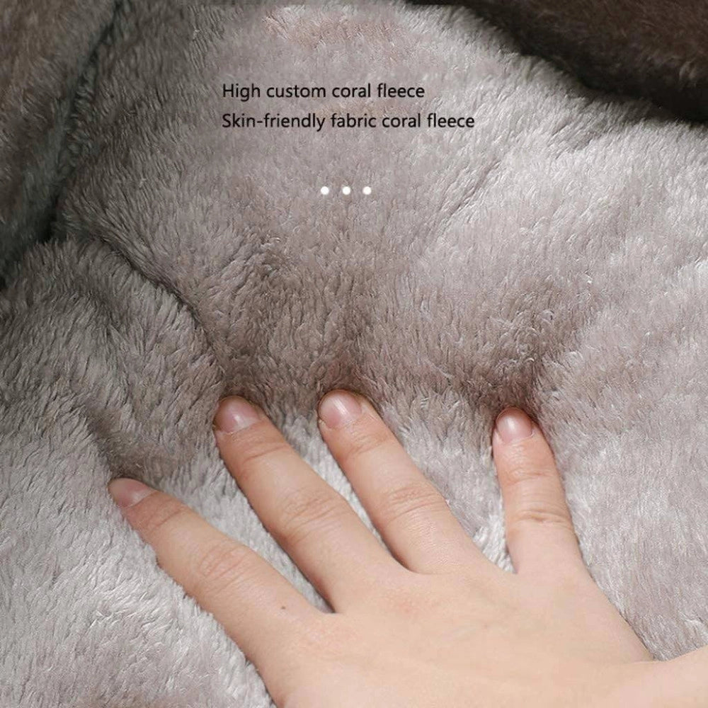 Trade Shop - Cuccia Per Cani E Gatti Animali A Forma Di Casetta Morbida Peluche 48x40x39cm -