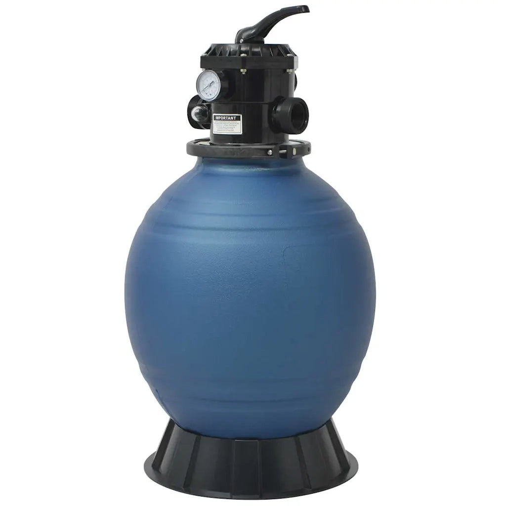 Filtro a Sabbia per Piscine Valvola a 6 Posizioni Blu 460 mm 91169