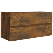 Mobile SottoLavabo | Armadio Lavabo Rovere Fumo 90x38,5x45 cm Legno Multistrato