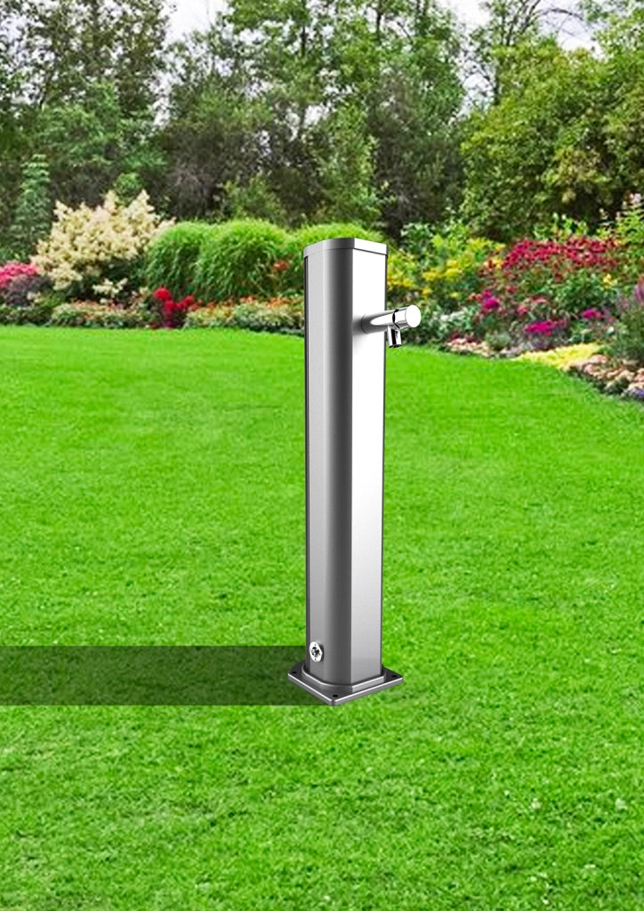 Fontana Lavapiedi da Giardino con Rubinetto Temporizzato Arkema Jolly Grigio Antracite