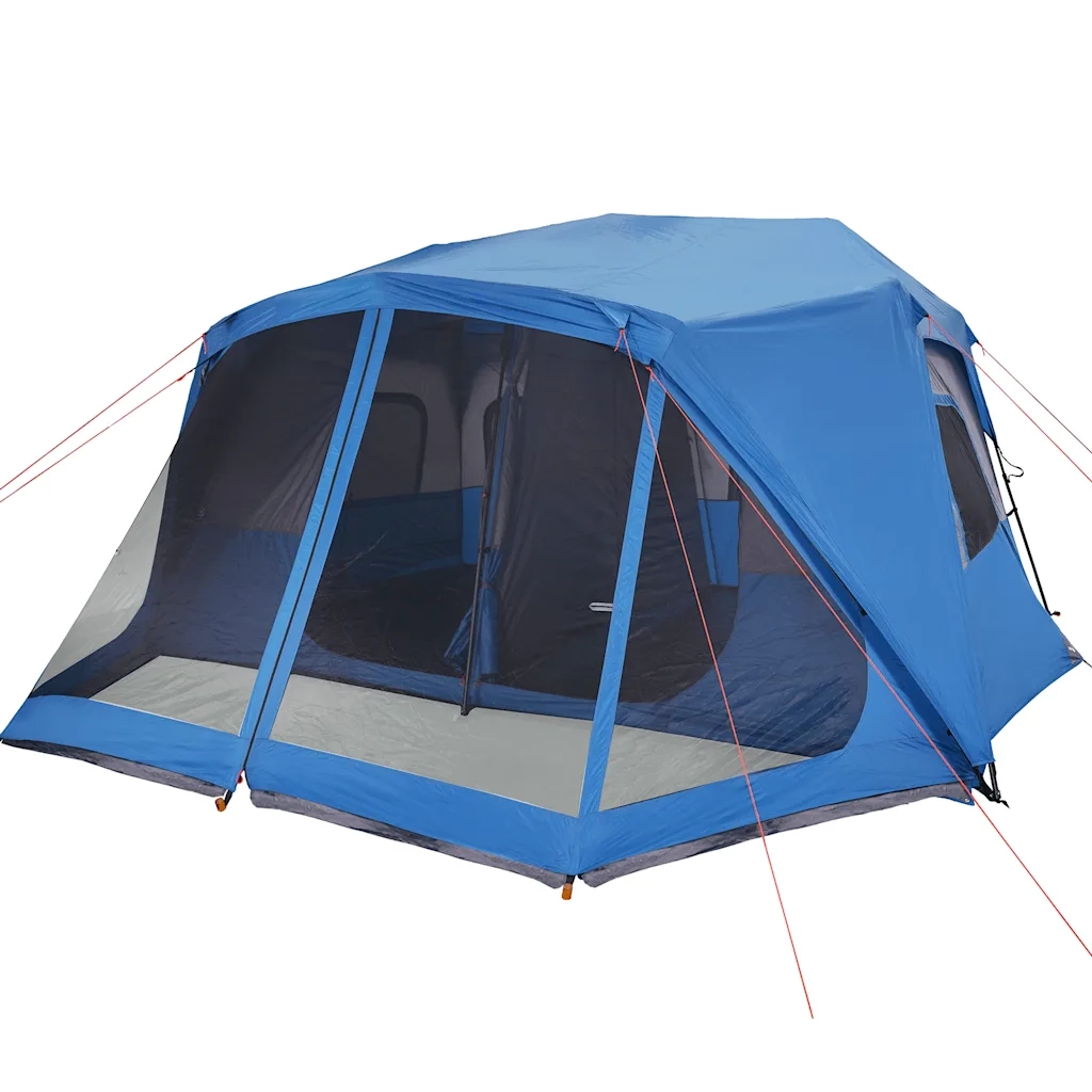 Tenda Campeggio 10 Persone-Tenda per Escursionismo Blu Rilascio Rapido Impermeabile
