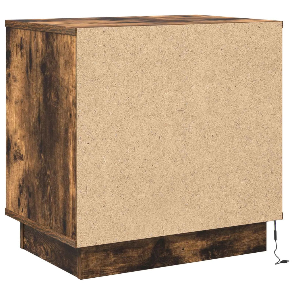 Set di 2 Comodini | Armadio da Notte | Mobiletto da notte Rovere fum¨¦ 50 x 34,5 x 50 cm.