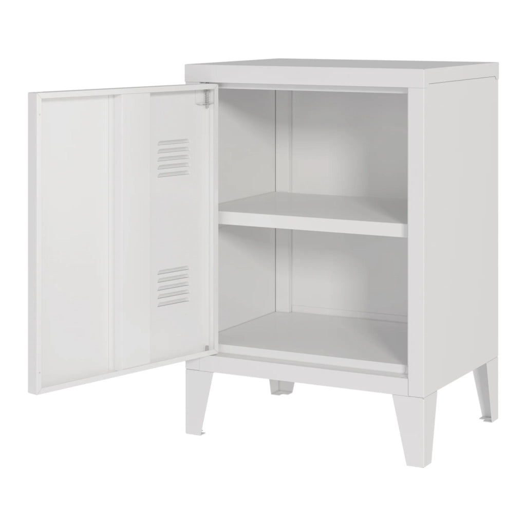 Comodino comodino cassettiera mobile contenitore maniglia porta destra 57 x 40 x 30 cm bianco 03_0011018