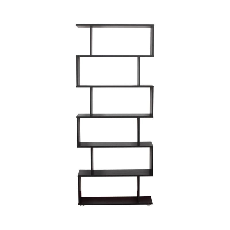 LIBRERIA DI DESIGN IN LEGNO 80 X 24 X 191 CM NERO