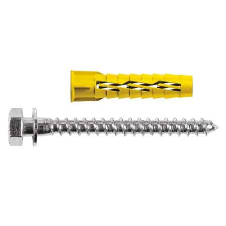 TASSELLO CON VITE E BORDO 'RX07' Ø 14x100 mm - Vite 10x120 mm - 25 pezzi- TECFI