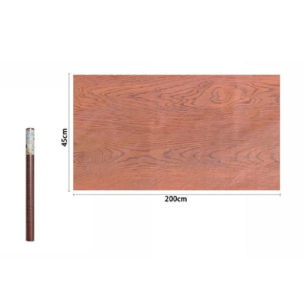 Trade Shop - Rotolo Pellicola Adesiva Parete Effetto Legno 45cmx2mt Mobili Cassetti 71245 Casa -