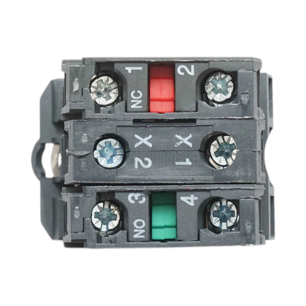 Pulsante con ritorno e segnalazione LED blu 1NO+1NC, 220V/10A, TB5 Breckner Germany