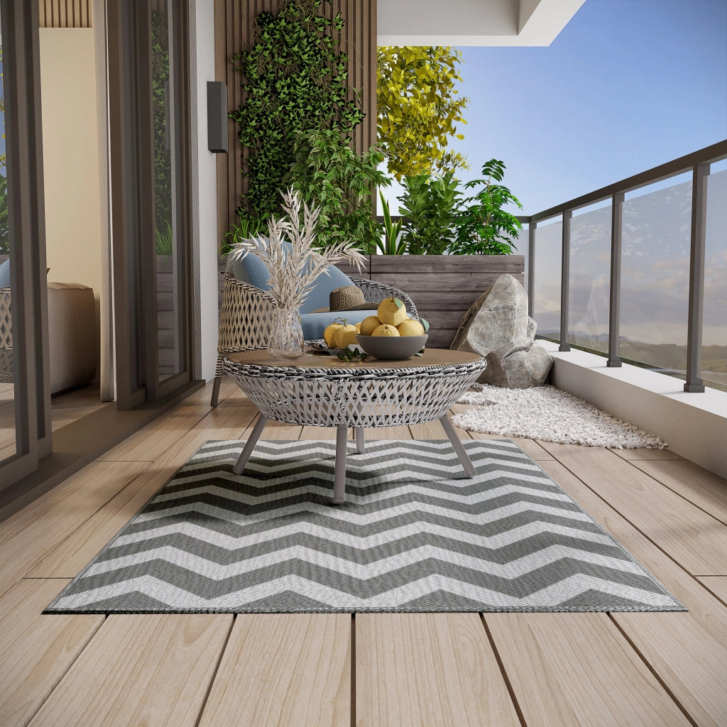 TAPPETO OUTDOOR doppia faccia 121x182 cm polipropilene grigio chiaro