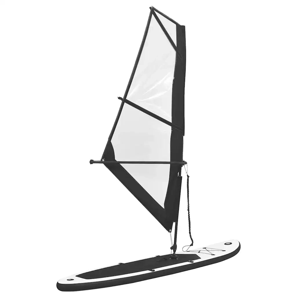 Set Tavola Gonfiabile da SUP con Vela Nero e Bianco cod mxl 69817