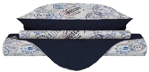 Copripiumino 1 Piazza e Mezzo con Federe Stampato in Microfibra Travel Life