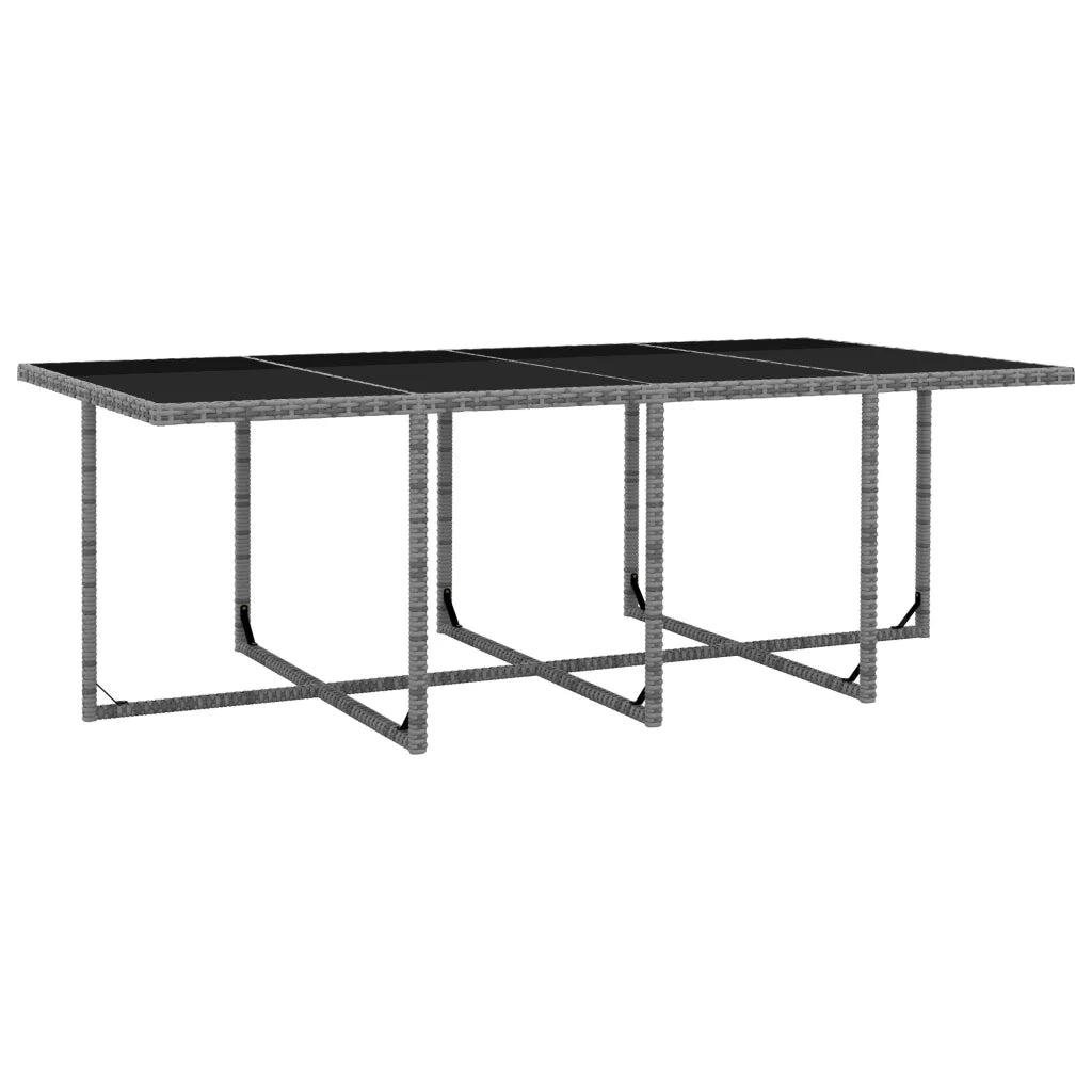Set da Pranzo da Giardino 13 pz e Cuscini Polyrattan Antracite 46381