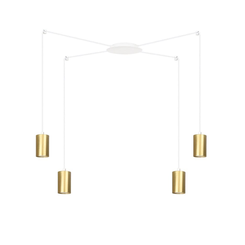 Emibig lampadario TRAKER 4xGU10 bianco/oro regolabile