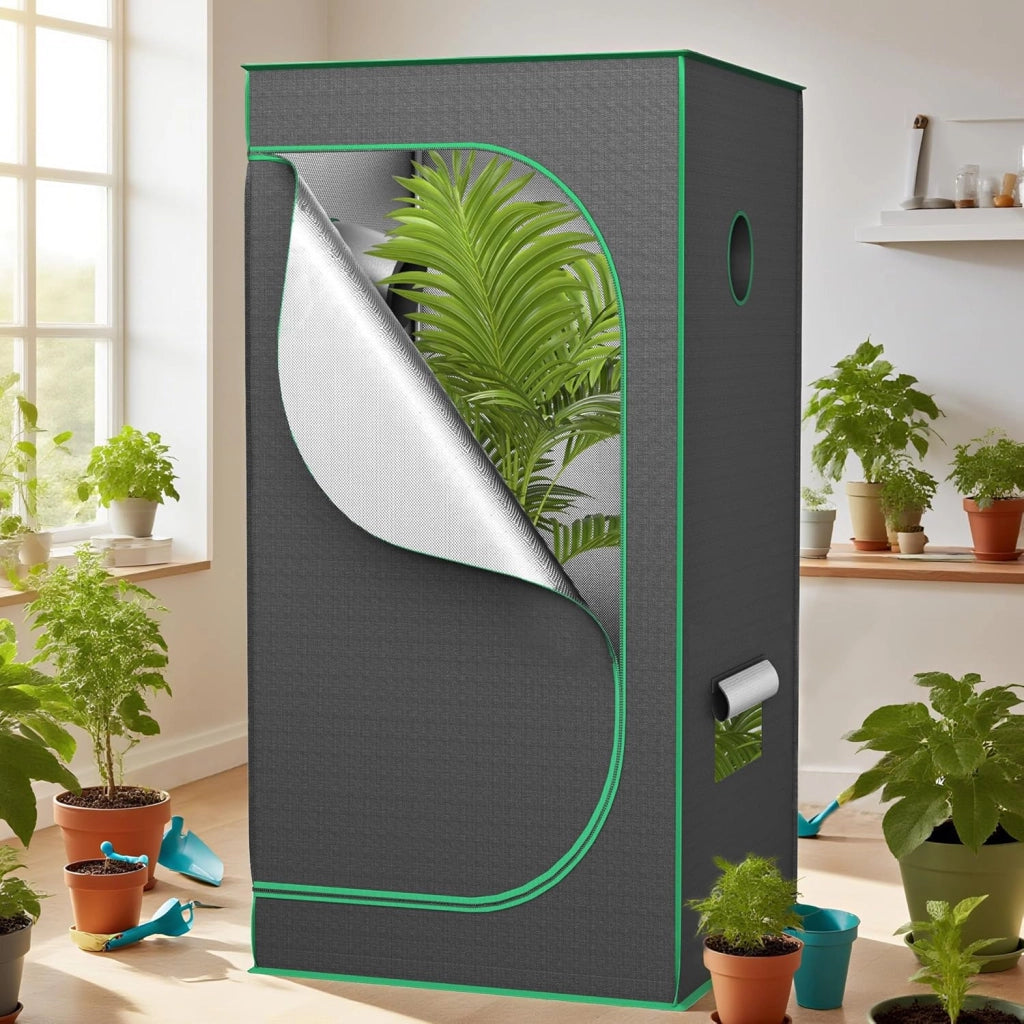 Grow Tent 80 x 80 x 160 cm Grow Tent con Mylar riflettente, impermeabile, tenda da allevamento, serra per piante e spazi
