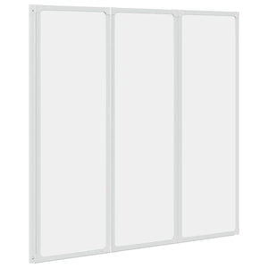 Parete per Doccia e Vasca Bagno 117x120cm 3 Pannelli Pieghevole 140784