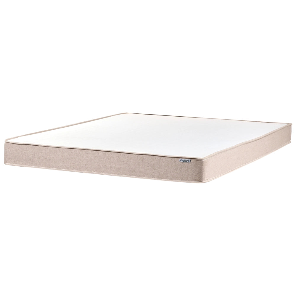 Letto matrimoniale con testiera Materasso a molle insacchettate 160 x 200 cm Beige camera da letto