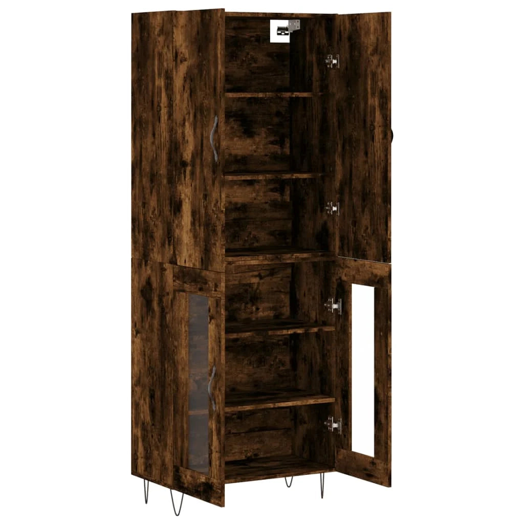 Buffet credenza cassettiera mobiletto mobile contenitore organizer cucina soggiorno salotto alto 695 x 34 x 180 cm legno ingegnerizzato marrone 02_0033508