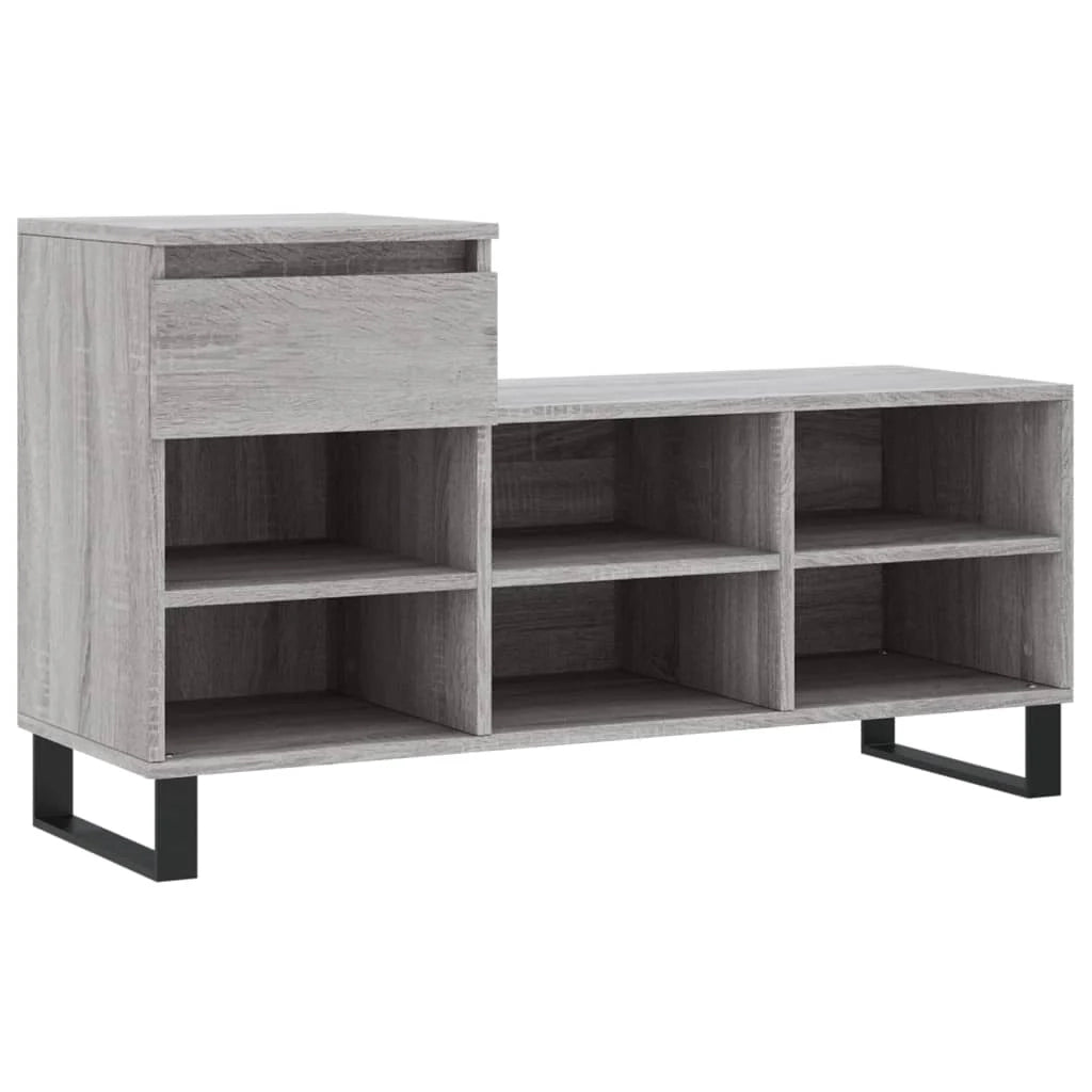 Scarpiera mobile contenitore per scarpe mobile per ingresso/corridoio/soggiorno design Sonoma 102 x 36 x 60 cm legno ingegnerizzato grigio 02_0022059