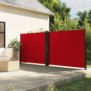 Tenda da Sole Laterale Retrattile-Tenda parasole per giardino Rossa 180x1200 cm 645389