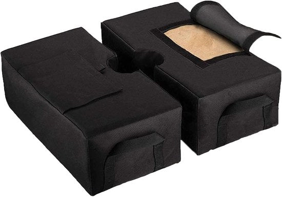 Supporto per ombrello da terra - riempibile con sabbia - 1 pezzo - nero
