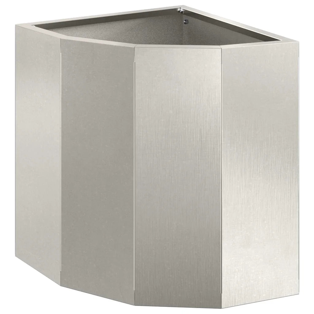 Vaso d'angolo Argento 30 x 30 x 35 cm Acciaio inossidabile 883658