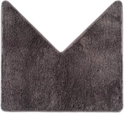Matte per docce angolari con alta raccolta di microfibra, fondo antiscivolo (V-shape | misura interna 45 x 45 cm, colore antracite)