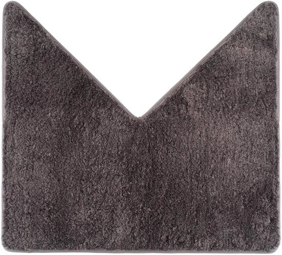 Matte per docce angolari con alta raccolta di microfibra, fondo antiscivolo (V-shape | misura interna 45 x 45 cm, colore antracite)