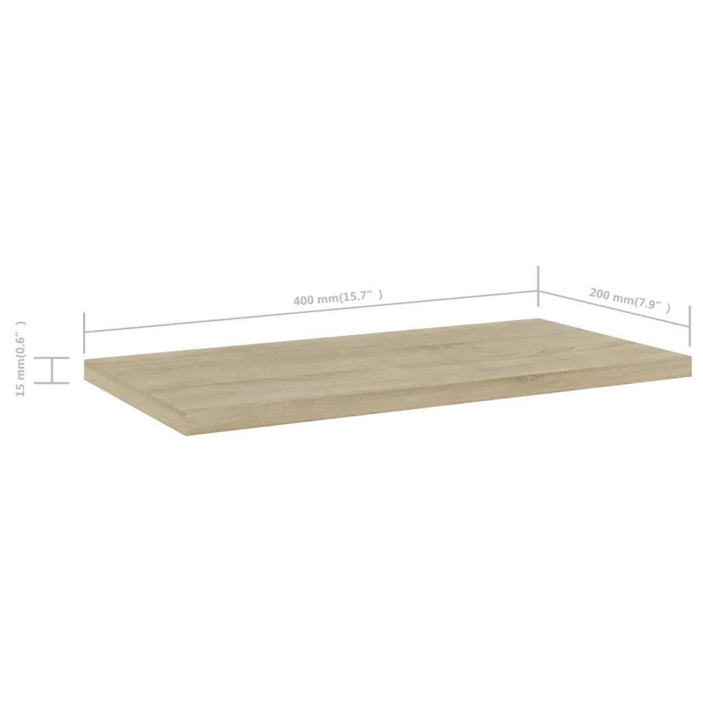 Ripiani per Libreria 4pz Rovere Sonoma 40x20x1,5cm Multistrato 805144