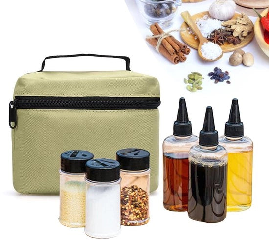 Set di 6 contenitori per erbe portatili - Materiale PET sicuro per l'alimentazione - Transparenza - Facile da archiviare - Contenitori per salse