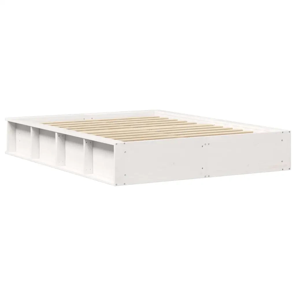 Struttura del letto Bianco 140 x 190 cm Pino massello 3385722