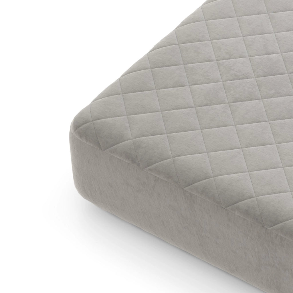 Protezione per materasso con imbottitura in spugna, Coprimaterasso?in velluto di lussoa con fondo antiscivolo Grigio 200x180cm-Arredo letto