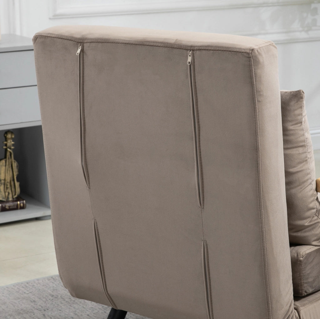Poltrona letto grigio chiaro con schienale regolabile
