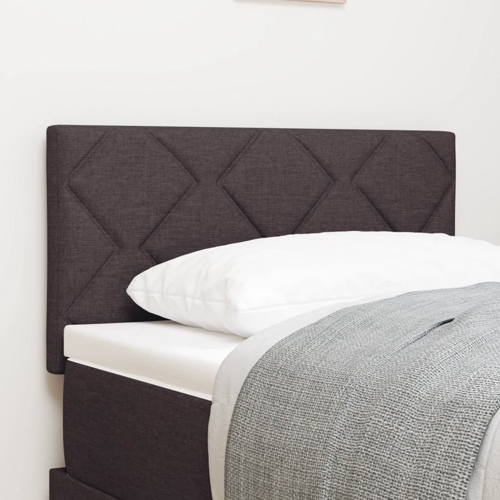 Testata LED  Design a Blocchi di Diamante Marrone Scuro 80 cm Tessuto