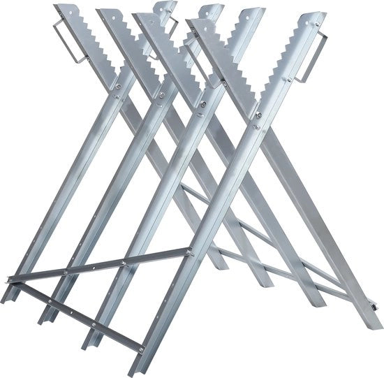 Supporto per catena da taglio pieghevole Fino a 150 kg 80x81x80cm - Acciaio inossidabile