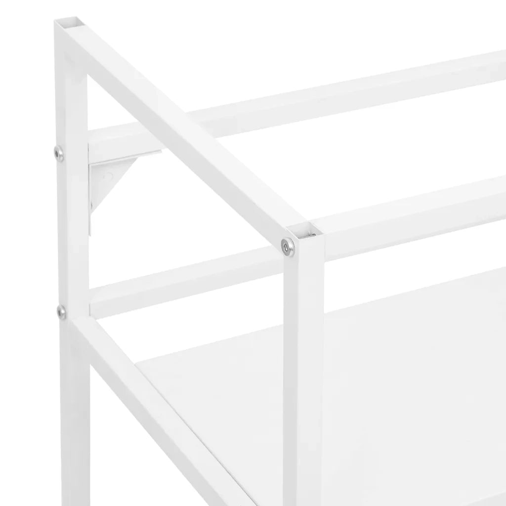 Struttura per Lavabo da Bagno Bianca 79x38x83 cm in Ferro 338486