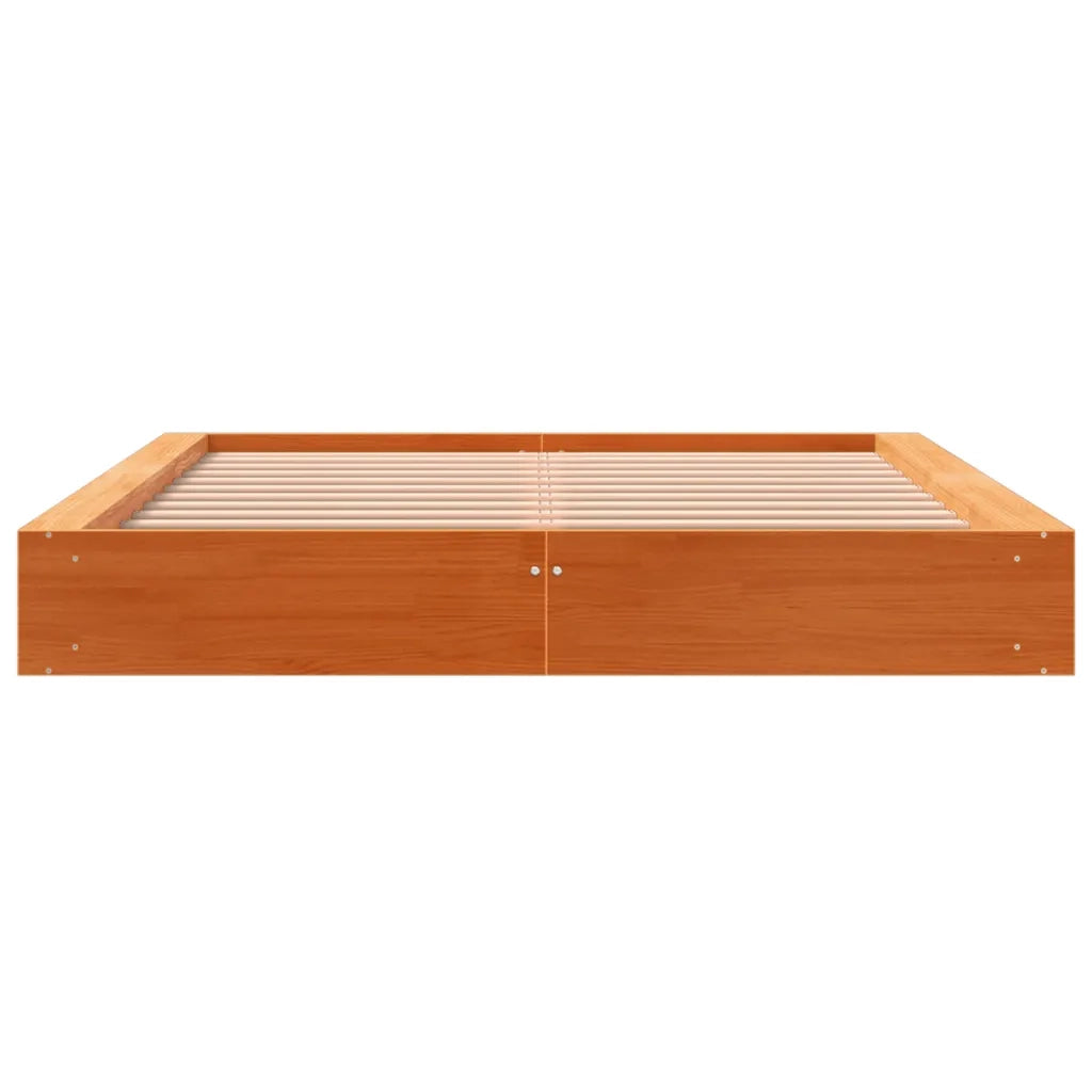 Letto senza Materasso Marrone Cera 120x200 cm in Legno di Pino 844429
