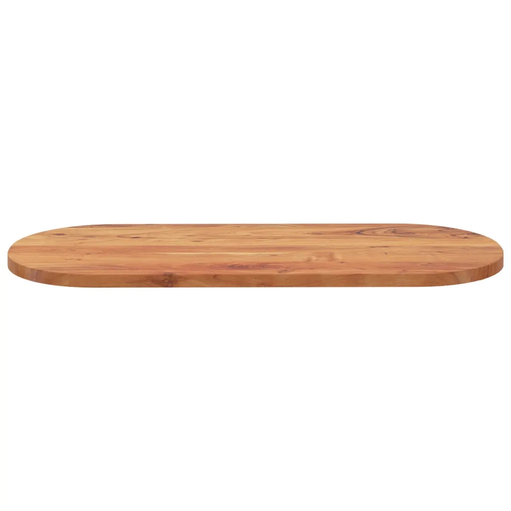 Piano Tavolo 140x60x3,8 cm Ovale in Legno Massello di Acacia 370101