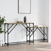 Tavoli Consolle Impilabili 2pz Rovere Sonoma Legno Multistrato 837803