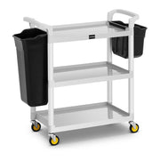 Carrello di servizio per hotel portata 150 kg 2 contenitori in alluminio 14_0005908
