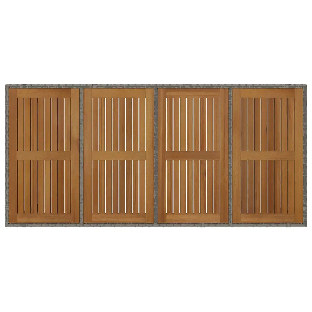 Set da Pranzo per Giardino 7 pcs Grigio polyrattan 3365411