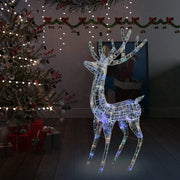 Renne di Natale XXL in Acrilico 250 LED 180 cm Colorata