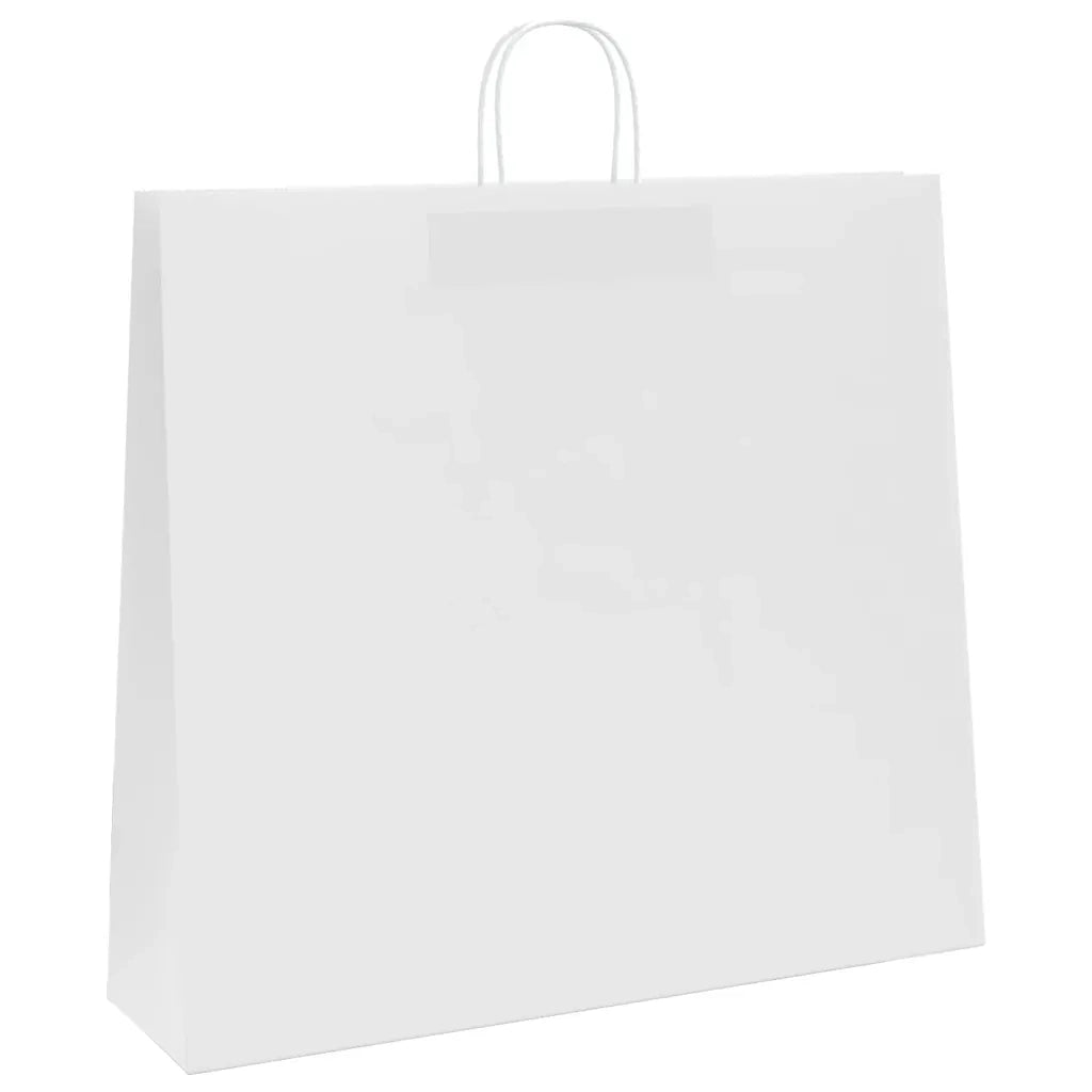 Sacchetti di Carta 250 pz con Manici Bianchi 54x15x49 cm 4101626